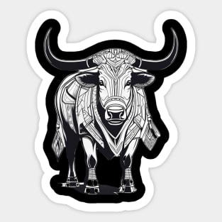 Wild Ox Dressed in Battle Armor. Uruz is the Runic word for the Wild Ox Sticker